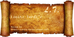 Lositz Teréz névjegykártya
